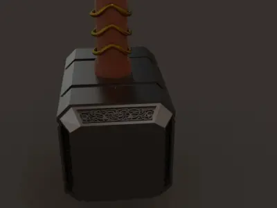 Mjolnir Thors Hammer Free 3D model