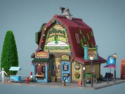 Cartoon House 18 3D model
