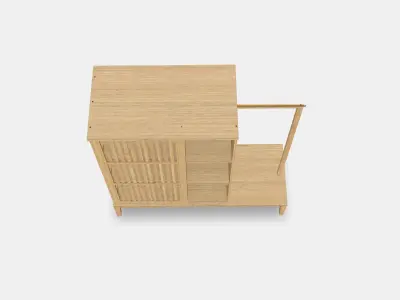 NORDKISA Open wardrobe with sliding door 1 3D model