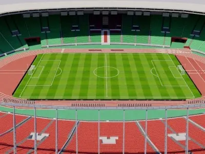 Prince Moulay Abdellah Stadium - Morocco Low-poly 3D model