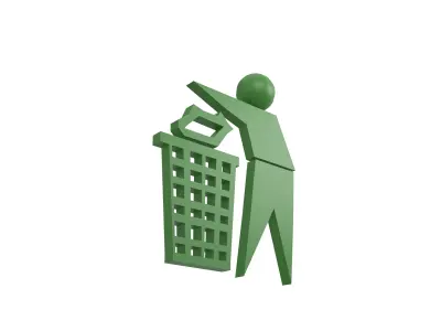 Recycle Symbols v7 002 Low-poly 3D model