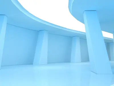 Sci Fi Tunnel 3D model 20