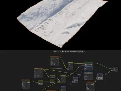 Wooden Path in the Snow 3D model