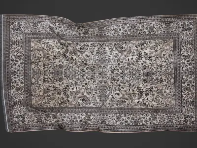 Persian Carpet  Rug 3d Model Low-poly Low-poly 3D model