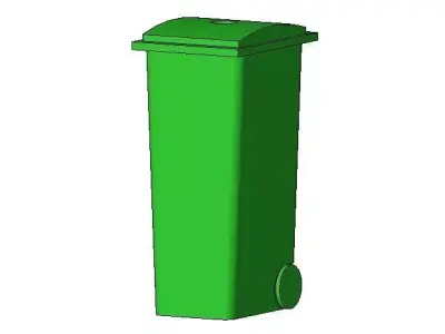 UK Bin Wheeled Recycling Free 3D model
