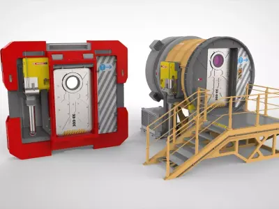 Sci fi door 25 3D model