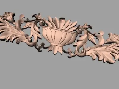 European furniture 3D relief models for CNC wood engraving E184 3D model