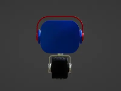 MINI ROBOT WITH WHEEL Low-poly 3D model