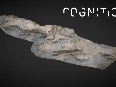 Iceland Tidal Rocks 02 Low-poly 3D model