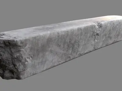 Damaged Concrete Column 03 Low-poly 3D model