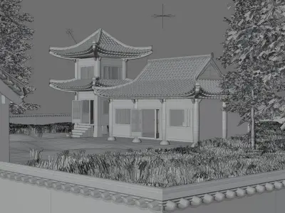 Procedual Hanok Builder fo BLENDER 3D model
