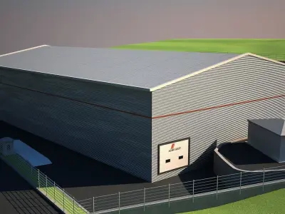 WAREHOUSE 2 industrial building 3D model