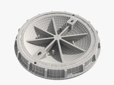 cast iron hatch 2 3D model
