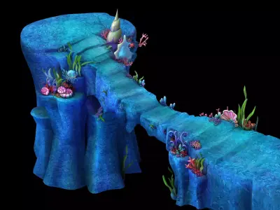 coral reef  bridge  3D model