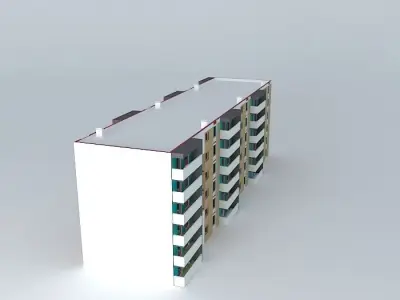 Social housing 6 floors Free 3D model