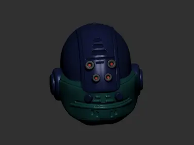 helmet high poly sculpt 3d printable ver 7 3D model 3D model 139