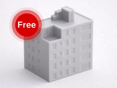 Free 3D Print miniature building RB-US-NY-019 Free 3D print model