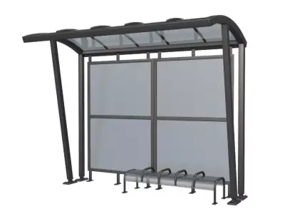 Bus Stop in Orlando 3D model