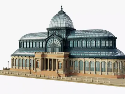 Glass Palace Palacio de Cristal del Retiro Madrid 3D model