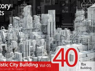 Scifi City Building  Factory Units Vol 6 3D model
