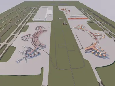 3D Airport-Airport 3D model