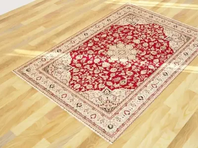 Rug 3D Model oriental Low-poly 3D model