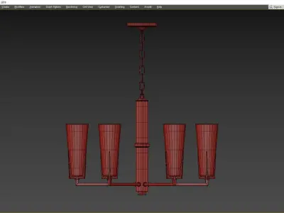 UPTON CHANDELIER Low-poly 3D model