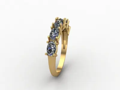 Women Ring Solitaire CAD File  3D model