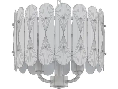 Catarina light chandelier in gold with clear glass 3D model