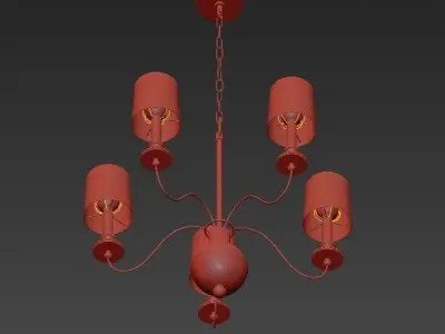 Hudson Valley Cohasset 5 Lt Chandelier 3D model