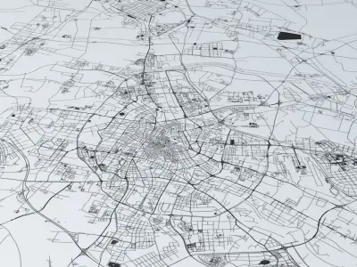 Tianjin Road Network and Streets 3D model