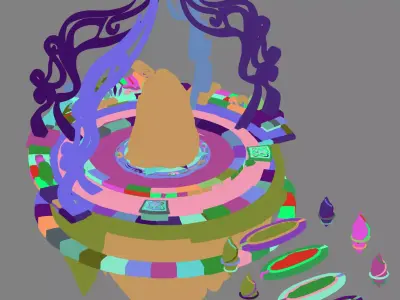 Glacier Ancient Land - Snowy God Terrace 01 3D model