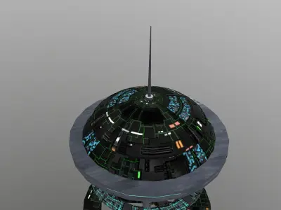 Cyberpunk City - Building 36 Low-poly 3D model