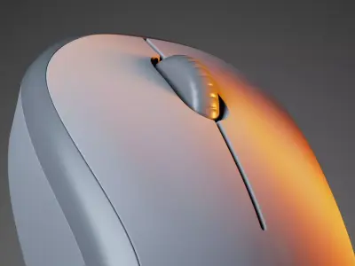 Computer Mouse 3D model with PBR Texture and UV 3D model