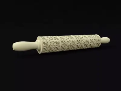 rolling pin cookie stencil 3D model