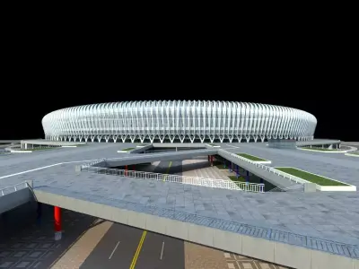 Jinan Olympic Sports Center East Lotus West Willow 3D model