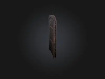 Iron Barred Door Low-poly 3D model