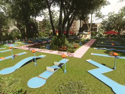 Low-Poly Minigolf Pack Low-poly 3D model