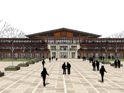 vacation spot-Resort-Fashion Leisure Hotel-0117 3D model