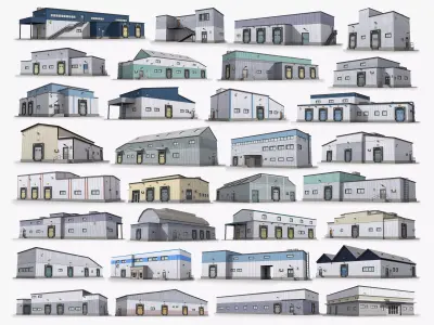 32 Factory Collection 3D Model Pack