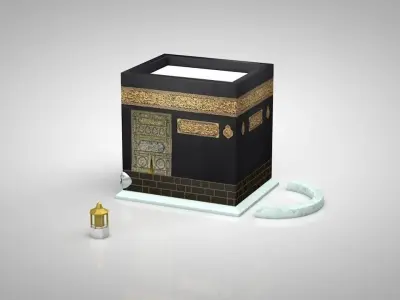 Muslims Kaaba Low-poly 3D model