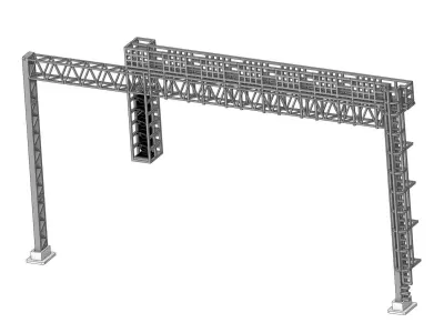 H0 scale PKP Signal Bridge 185mm width - FDM 3D print model