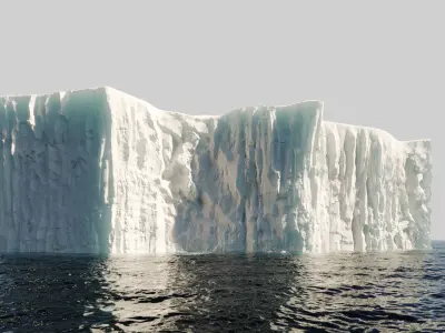 Iceberg model set - 3 models - Low and High poly versions Low-poly 3D model