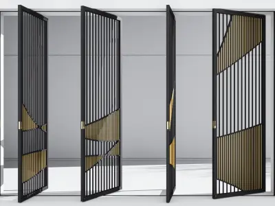 Aluminium door 321 3D model
