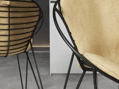 Chair Joli Wire 3D model