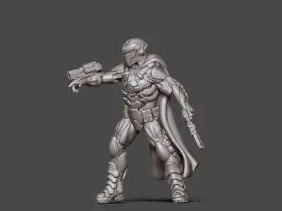 Space Bounty hunter - 35 mm scale 3D print model