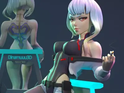Lucy Cyberpunk Edgerunners Multi Versions SFW NSFW STL 3D print model