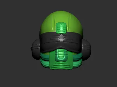 helmet high poly sculpt 3d printable ver 7 3D model 3D model 106