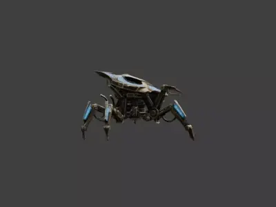 Spider Drone Low-poly 3D model