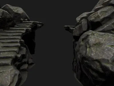 Old Temple Low-poly 3D model